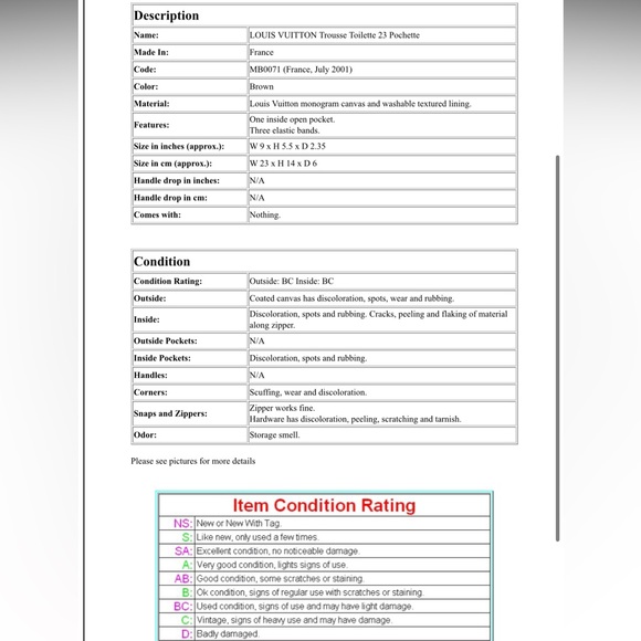 Louis Vuitton Monogram Toiletry Bag in Brown and Gold - Picture 16 of 16